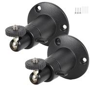 Fuworance 2Pcs Support de Fixation pour caméra Réglable Support de Montage Mural pour la sécurité Compatible avec Ring Stick Up Cam/EufyCam 2C Pro/Arlo Pro/Ultra/Wyze Cam Panavec vis 1/4" Noir