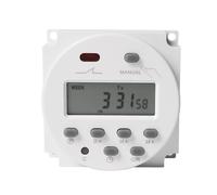 Fuworance CN101A DC12V 16A Mini interrupteur horaire numérique LCD Power Weekly Programmable Petit micro-ordinateur Contrôle d'alimentation Minuterie Interrupteur 50-60 Hz On-Off Timer Couvercle