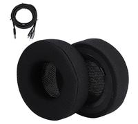 Fuworance Coussinets de Rechange Coussinets d'oreille Oreillette de Remplacement Coussins en Mousse pour Casque de Jeu Corsair Virtuoso RGB sans Fil SE XT en Maille Mousse à mémoire de Forme Câble