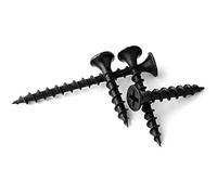 FUWQEPA 500 Pièces M1.8 Vis, Acier Au Carbone Noir Croix Fraisée Tête Plate Taraudeuse Vis À Bois Clous Muraux Clou Cloison Sèche(M1.8x6 500pcs)