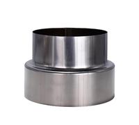 FUWQEPA Adaptateur Cheminée, 1 Pièces Tuyau Réduction D'extension Grande Tête À Petite Tête Connecteur Tube Réducteur Tuyau Fumée Acier Inoxydable(8cm~6cm)
