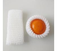 FUWQEPA Couverture Filet Protection Fruits, 50 Pièces 14 × 7 Cm, Filet Mousse Élastique Anti-Collision, Résistant Aux Chocs, Œufs Et Légumes, Sac Maille d'emballage(White)