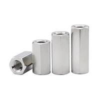 FUWQEPA Écrous D'accouplement À Tige Hexagonale, 5 Pièces M3 304 Acier Inoxydable, Goujon D'espacement Hexagonal Étendant L'écrou D'accouplement Long L = 5 À 20 Mm(M3x8)