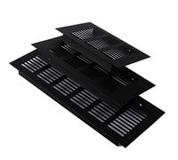 FUWQEPA Grille D'aération, Grille Ventilation Carrée en Alliage D'aluminium, 1 Grille D'aération Rectangulaire Murs Et Plafonds, Armoires (avec Quatre Vis)(100x400mm)
