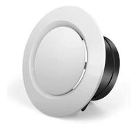 FUWQEPA Grille De Ventilation en ABS, Diffuseur d'air Rond, Couvercle De Ventilation, Volume d'air Réglable(4inch 100mm)