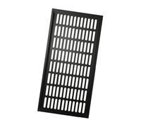 FUWQEPA Grilles Ventilation Noires, 1 Pièce, 100 Mm Large, en Alliage D'aluminium, Maille Respirante Rectangulaire, for Garde-Robe