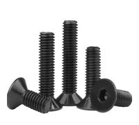 FUWQEPA M10 Screws Black Grade 10.9 Steel Hex Hexagon Socket Flat Countersunk Head Screws Bolt(M10x70 2pcs)