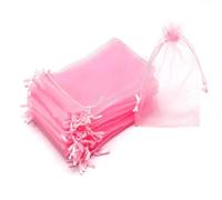 FUWQEPA Sacs Culture Raisins, 20 Pièces Sacs Cadeaux, Filet Protection des Plantes Fruitières, Filet for Fraises Et Légumes, Sacs Cadeaux Organza, Outils Jardin(Pink,10x15cm 20 Pcs)