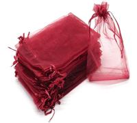 FUWQEPA Sacs Culture Raisins, 20 Pièces Sacs Cadeaux, Filet Protection des Plantes Fruitières, Filet for Fraises Et Légumes, Sacs Cadeaux Organza, Outils Jardin(Wine Red,15x20cm 20 Pcs)