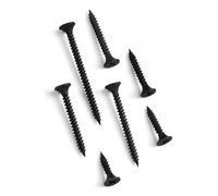 FUWQEPA Vis Autotaraudeuses Tête Plate Noire M5, Vis Taraudeuses Empreinte Cruciforme, Vis Bois for Cloisons Sèches, Quincaillerie Domestique(M5x35 50pcs)