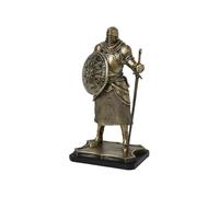 Fuwraixis Guerrier médiéval Figure, Spartiate Guerrier Sculpture, Vintage Chevalier Statue, Décoration créative Faites Main, Maison Bureau Jardin Décoration, Cadeaux de Collection