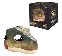 Fuwraixis Masque de dinosaure, masque de simulation de vélociraptor, masque de dinosaure à bouche ouverte, jouet amusant pour les enfants, cadeau d'Halloween