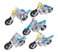 Fuwraixis Moto Blocs de Construction, 139 pièces Jouets de d'assemblage Moto Tout-Terrain, Racing Car Steam Jouet, Permet de réaliser 5 modèles différents, Cadeau d'anniversaire