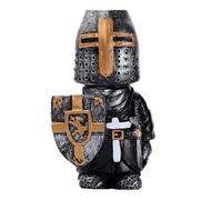 Fuwraixis Ornement de Jardin Chevalier Nain Sculpture d'un Soldat médiéval Figurine de Chevalier Vintage Artisanat en résine Articles de décoration pour Le Bureau et la Maison