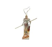 Fuwraixis Sculpture Wukong Faite à la Main, Statue Mythologique Noire, 22cm Roi Singe, Décoration de Voiture, Maison, Bureau, Artisanat imprimé en 3D, Cadeaux à Collectionner