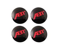 FUWUDI 4 Pièces Cache-moyeux Autocollants pour ABT 56mm, Insigne Couvercle de Jante Autocollant, Hub Centre Caps Cover Sticker,C