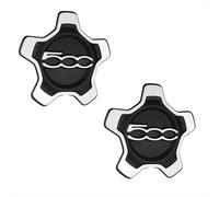 FUWUDI 4 Pièces Cache Moyeux pour Fiat 500X 2016-2021 2022, Centre Hub Caps Badge Logo, Cache Moyeu Centre de Roue, Plastique ABS Cache-Moyeu Accessoires