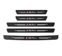 FUWUDI 5 Pièces Seuil de Protection Porte Fibre de Carbone Noir, Sticker Autocollant pour Alfa Romeo Giulia Stelvio Giulietta 2017-2020, Protection Seuil de Porte de Voiture, Accessoires