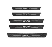 FUWUDI 5 Pièces Seuil de Protection Porte Fibre de Carbone Noir, Sticker Autocollant pour BYD Seal U DM-i 2023 2024 2025, Protection Seuil de Porte de Voiture, Accessoires