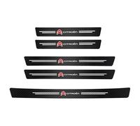 FUWUDI 5 Pièces Seuil de Protection Porte Fibre de Carbone Noir, Sticker Autocollant pour Citroen C3 IV 2024 2025, Protection Seuil de Porte de Voiture, Accessoires,A