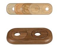 FUX 1 Pc Cache Tuyau Rosace Radiateur 19mm - Rosace Double en Bois de Noyer pour Coffrage