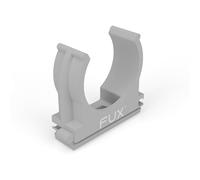 FUX 10 Pcs. Clips de Fixation de Tuyau 40mm - Gris, collier tuyau attache tuyau - Clip Cable (40mm)