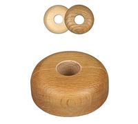 FUX 10 Pcs. Rosace radiateur, 15mm-22mm, différentes couleurs, cache tuyau radiateur, cache trou mur, accessoires de plomberie, rosaces simples en bois pour tuyaux de chauffage, parquet (19mm, hêtre)