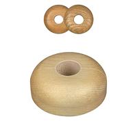 FUX 10 Pcs. Rosace radiateur, 15mm-22mm, différentes couleurs, cache tuyau radiateur, cache trou mur, accessoires de plomberie, rosaces simples en bois pour tuyaux de chauffage, parquet (15mm, érable)