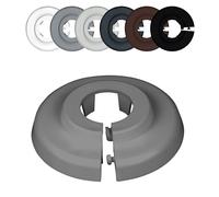 FUX 2 Pcs Cache Tuyau Rosace Radiateur 18mm Gris - Rosace pour Coffrage PVC