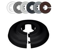 FUX 2 Pcs Cache Tuyau Rosace Radiateur 18mm Noir - Rosace pour Coffrage PVC