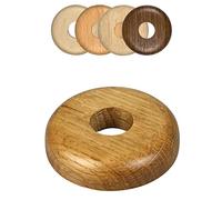FUX 2 Pcs. Rosace radiateur, 15mm-22mm, différentes couleurs, rosace en bois pour tuyaux de chauffage, cache tuyau radiateur, accessoires de plomberie, couvercle cache trou (22mm, chêne)