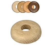 FUX 2 Pcs. Rosace radiateur, 15mm-22mm, différentes couleurs, rosace en bois pour tuyaux de chauffage, cache tuyau radiateur, accessoires de plomberie, couvercle cache trou (15mm, chêne brut)