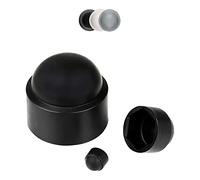 FUX Lot de 50 embouts de protection hexagonaux, capuchons pour vis, couvercle d'écrou, protection pour vis, variété de tailles de filetage M4 à M36, protection pour vis Blanc Noir Gris (M5, SW8, Noir)