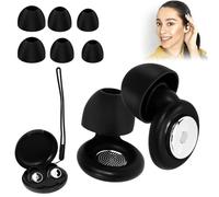 FuxFuis 1 Paires Bouchon d'Oreille en Silicone, Bouchons d'Oreilles Anti Bruit Bouchon d'Oreille pour Dormir Boule Quies Sommeil Reutilisable avec 3 Paires Embouts d'Oreille pour Concert, Avion, Moto