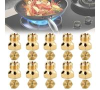 FuxFuis 10 PCS Gicleur Gaz Butane 0.5x2, 0.7x4, 0.87x2, 1.02x2 Gicleur Gaz Bouteille Gicleur Gaz de Ville Injecteur Gaz Butane Buse pour Plaque de Cuisson au Gaz pour Plaques de Cuisson à Gaz