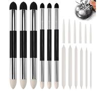FuxFuis 18 PCS Stylo à Gomme, Estompe en Papier Dessin Crayon Estompeur Dessin Double Extrémité Stylos Estompeur Dessins Gomme Blanche Stylo pour Artistes Étudiants