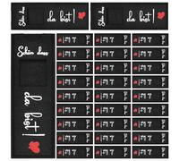 FuxFuis 24 PCS Sachets en Feutrine pour Chocolats « Schön, dass du da bist !» Cadeau de Remerciement pour Collègues et Amis, Sans Chocolat, Adaptés aux Fêtes d'Adieu, Etc.