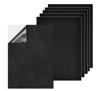 FuxFuis 6 PCS Feuilles de Mousse Eva 21 * 30cm Plaque de Mousses Autocollante Epaisse 3mm Mousses de Protection Antidérapant Caoutchouc Mousse Autocollant pour Meubles, Bricolage, Décoration - Noir
