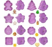 FuxFuis 8 PCS Emporte Pièces Noël, Moules à Biscuits de Noël, Emporte Pièce Biscuit de Noël, Emporte Piece Patisserie Noel, Emporte Piece Noel Patisserie 3d pour Cookie, Fondant, Mariage Anniversaire