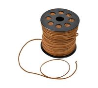 FuxFuis Cordon en Cuir Marron 91 m x 2,7 mm Cordons Plat en Cuirs 100 Yards Cordon en Daim Cordon Cuir pour Collier Cordelette en Cuirs pour Bracelets Emballages Cadeaux Artisanat