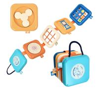 FuxFuis Cube d'Activité Montessori, Cube de Motricité Bébé Tableau d’Activités Montessori Busy Board Jouet Montessori Busy Board Montessori Jouets Sensoriels Enfant pour Tout-Petit