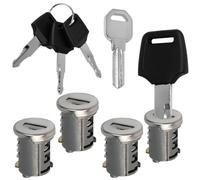 FuxFuis Noyaux de Serrure, Serrure Coffre de Toit Thule, SerrureS Barre de Toit, Comprenant 4 Cylindres de SerrureS, 4 Clés et 1 Clé de Contrôle pour Sécurité Barres de Toit, Coffres de Toit