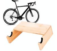 FuxFuis Support Mural en Bois pour Vélo, Porte-Vélos Mural, Crochet Mural Porte Vélo avec 4 Vis à Bois 50 * 7 mm + 4 Vis Murales + 4 Tubes d'Expansion Jaunes + 1 Clé Argentée + 1 Tournevis Cruciforme