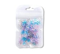 FUXIU 50pcs Strass Résine Noeud Strass Nail Art 3D Transparent