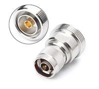 FUXIU Adaptateur Coaxial RF L29 7/16 DIN Femelle vers N Mâle 50 Ohms PTFE Isolateurs 19x31x40mm