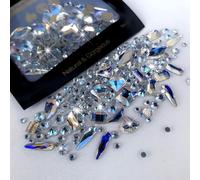 FUXIU Assortiment de strass à fond plat pour créer des designs d'ongles uniques et élégants