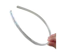 FUXIU Bandeaux unis accrocheurs à dents - Transparent - Invisible - Large/fin - Pour travaux manuels - Serre-tête transparent pour femme, 0,8 cm