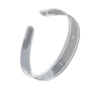 FUXIU Bandeaux unis accrocheurs à dents - Transparent - Invisible - Large/fin - Pour travaux manuels - Serre-tête transparent pour femme, 2,5 cm.