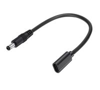 FUXIU Câble de connexion de type C femelle vers femelle de 5,5 x 2,1 mm/type C femelle vers mâle de 5,5 mm x 2,1 mm, câble adaptateur de 25 cm de long