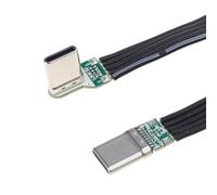 FUXIU Câble USB C vers USB C en silicone flexible coudé à gauche/droite pour appareil photo et téléphone 60 W Charge rapide 480 Mbps Transfert de données